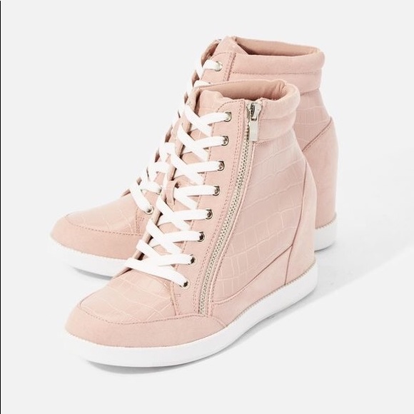 talisa perforated sneaker wedge